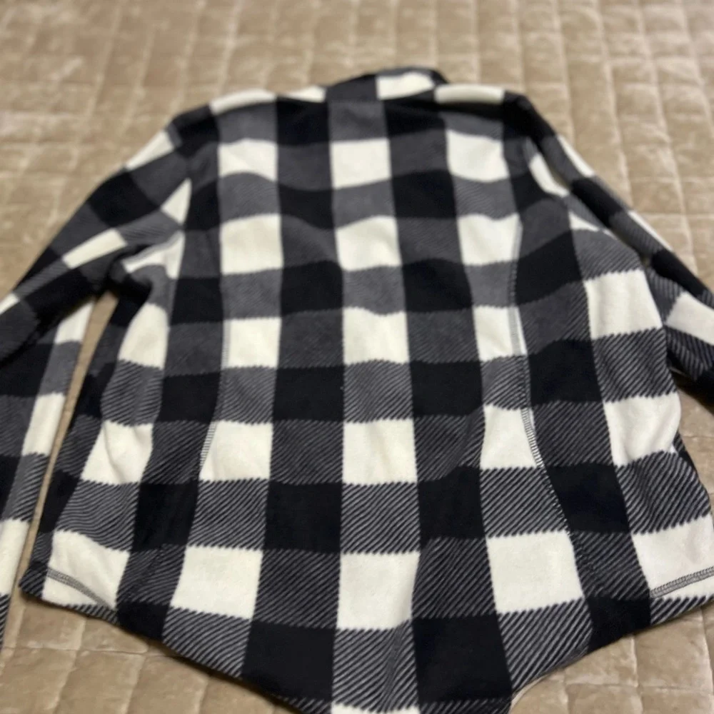 St. John's Bay Black and White Cowl Neck Sweater